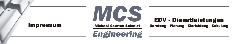 Impressum: Michael Carsten Schmidt - Engineering